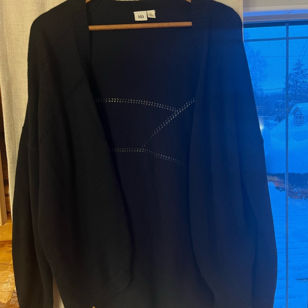 NWOT Tentree Women's Classic Black Cardigan  XL - Picture 8 of 11